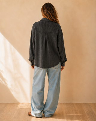 Thames Street Corduroy Shirt - Black