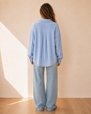 Thames Street Corduroy Shirt - Blue