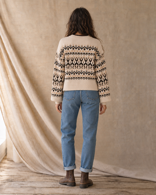 Lizzie Cardigan - Oat Tan Aztec