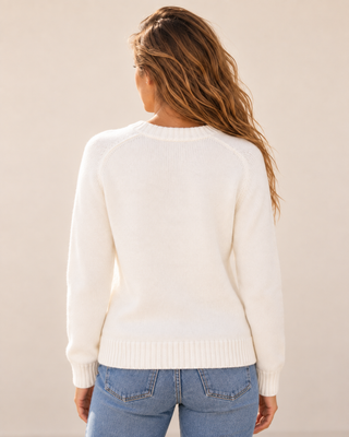 Claws Out Sweater - Ivory/Red