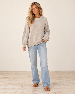 Beachside Cable Knit Sweater - Neutral