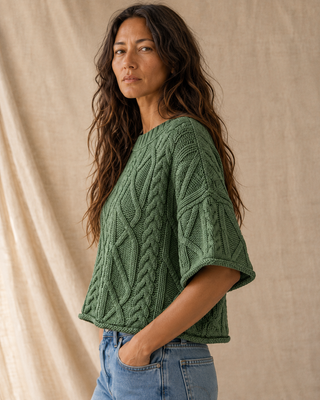 The Après Coast Knit Top - Dusty Green