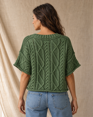 The Après Coast Knit Top - Dusty Green