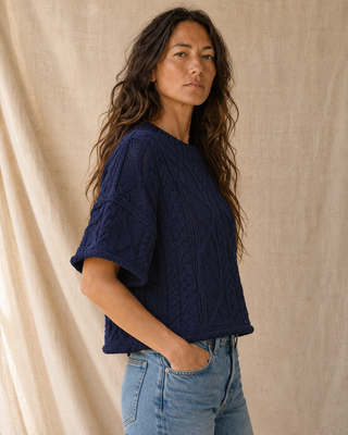 The Après Coast Knit Top - Navy