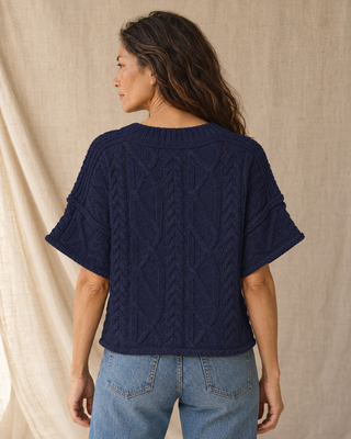 The Après Coast Knit Top - Navy