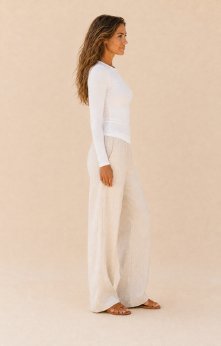 Salt Faded Long Sleeve Top - Off White