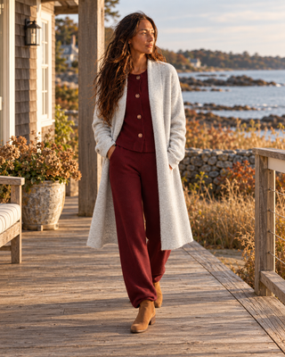 The Laurel Longline Cardigan - Heather Gray
