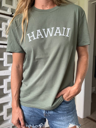 The Original Hawaii Boyfriend Tee- Monstera Green
