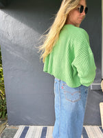 Freshly Minted cropped knit sweater top