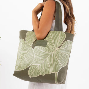 ALOHA COLLECTION Launui Day Tripper tote bag-Glow/Olive