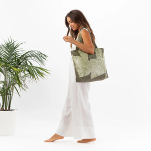 ALOHA COLLECTION Launui Day Tripper tote bag-Glow/Olive