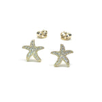 SG Small Pave Starfish stud earring