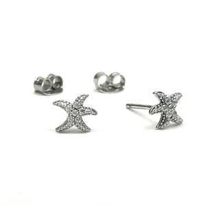 SG Small Pave Starfish stud earring