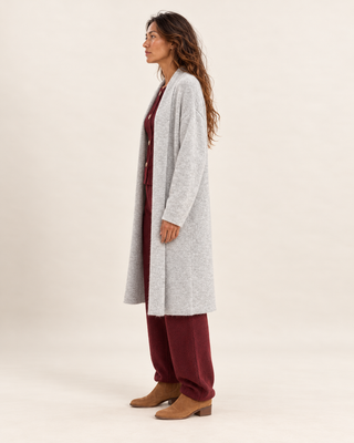 The Laurel Longline Cardigan - Heather Gray