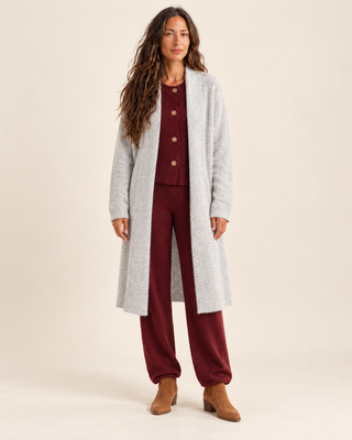 The Laurel Longline Cardigan - Heather Gray