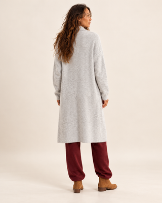 The Laurel Longline Cardigan - Heather Gray