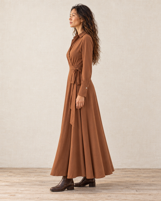 The Marlowe Shirt Dress - Brown