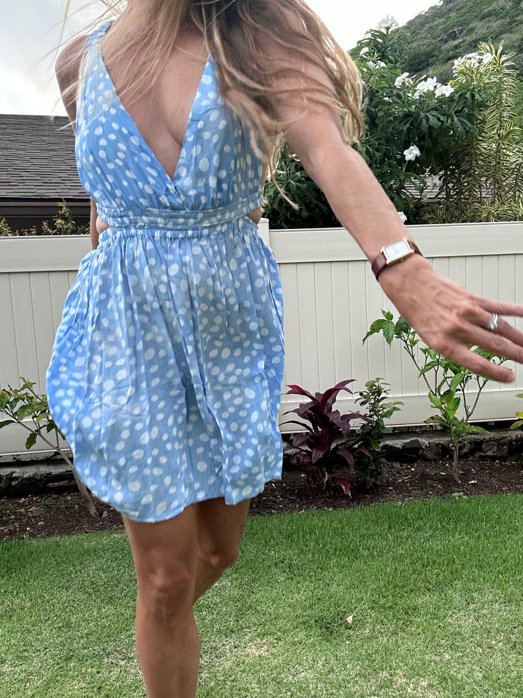 Tiare Hawaii Hope Mini Dress - Pebbles Chambray