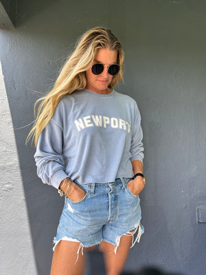 College of Newport cropped sweatshirt