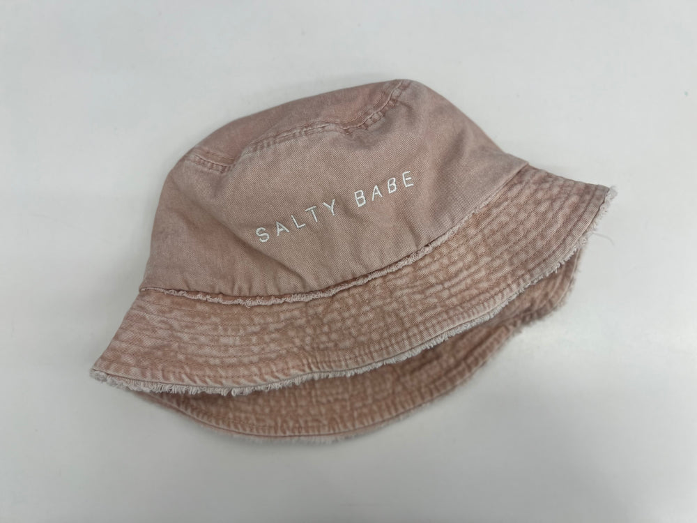 Salty Babe distressed bucket hat