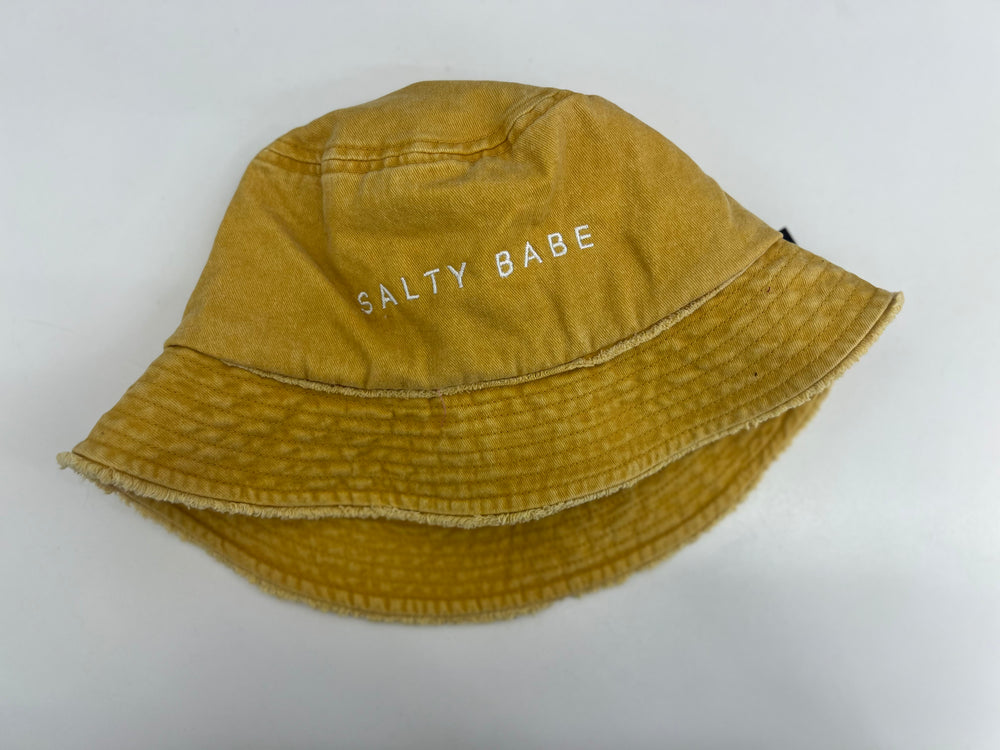 Salty Babe distressed bucket hat