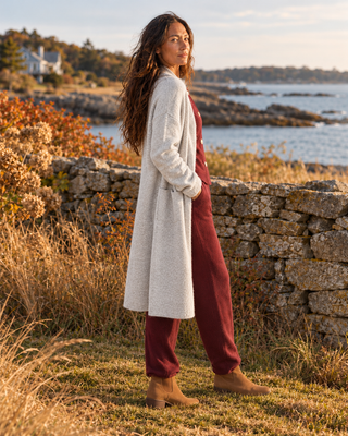 The Laurel Longline Cardigan - Heather Gray