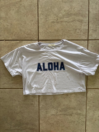 College of Aloha Cropped Tee