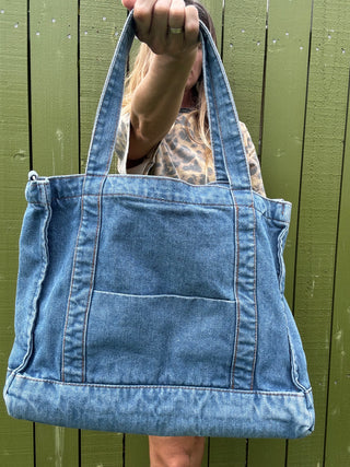 Easy Blue Shoulder Tote Bag