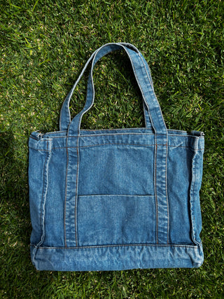 Easy Blue Shoulder Tote Bag