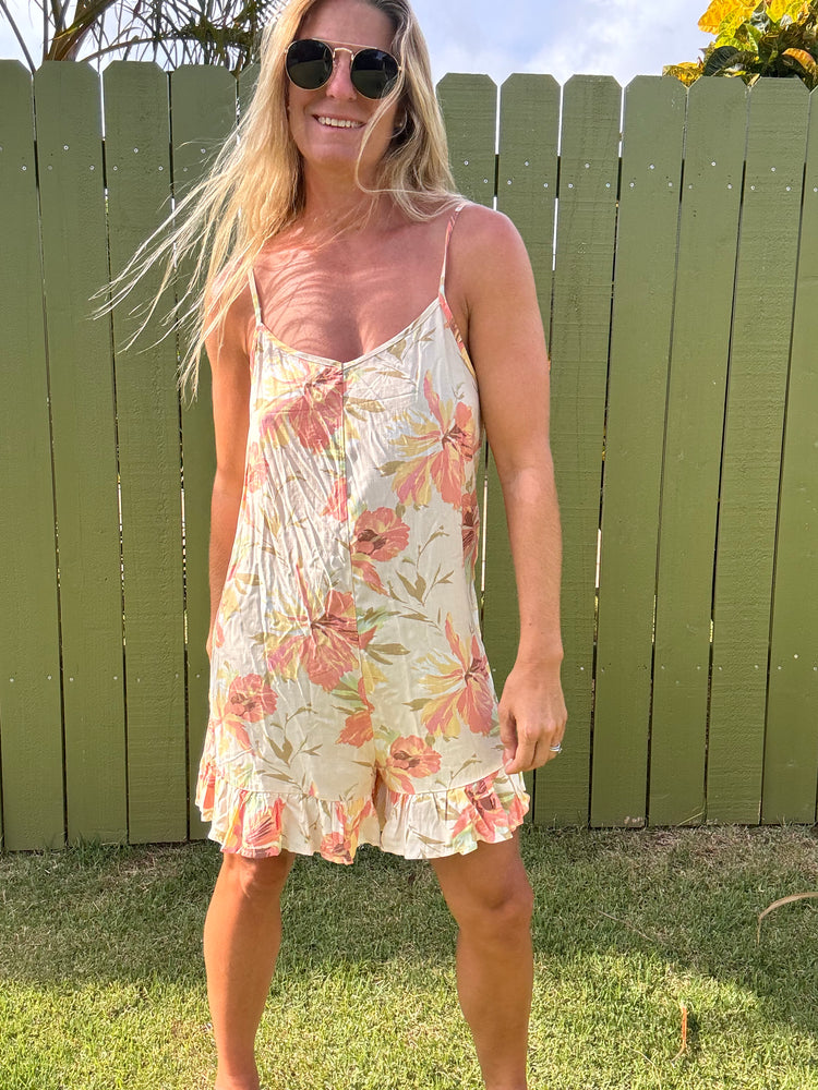 Coral Blooms romper