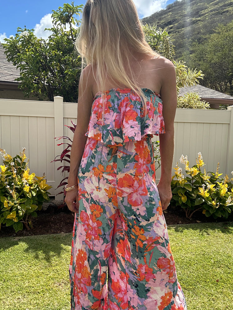 Flirting with disaster strapless jumpsuit