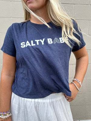 Salty Babe Arch crop tee