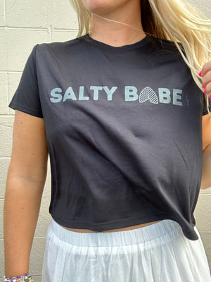 Salty Babe Arch crop tee