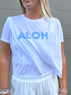 Aloha Mahalo Cropped Tee