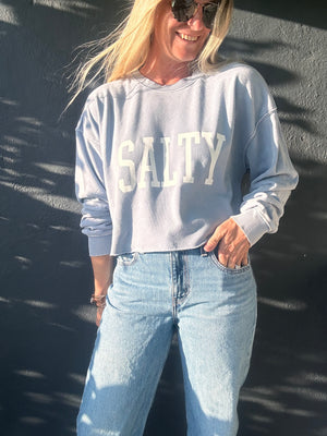 Salty graphic cropped sweatshirt