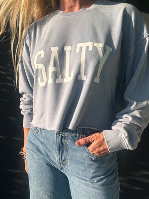 Salty graphic cropped sweatshirt