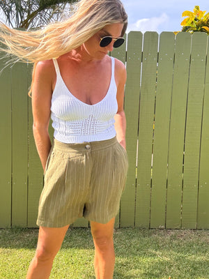 Olive Juice linen short