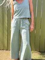 ZSUPPLY Scout jersey flare pant- Palm Green