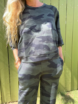 Onyx Camo cloud fleece sweatshirt