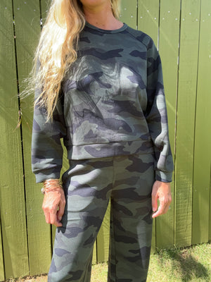 Onyx Camo cloud fleece sweatshirt