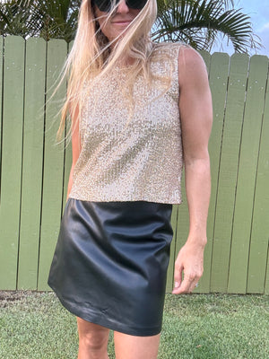 ZSUPPLY Sloane Sequin top-Champagne