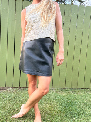 ZSUPPLY Ciera Faux Leather Mini Skirt