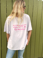 Straight Outta Oahu oversized tee-Lilac