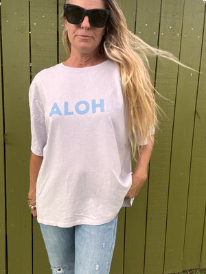 Aloha Arch oversized tee-Lilac