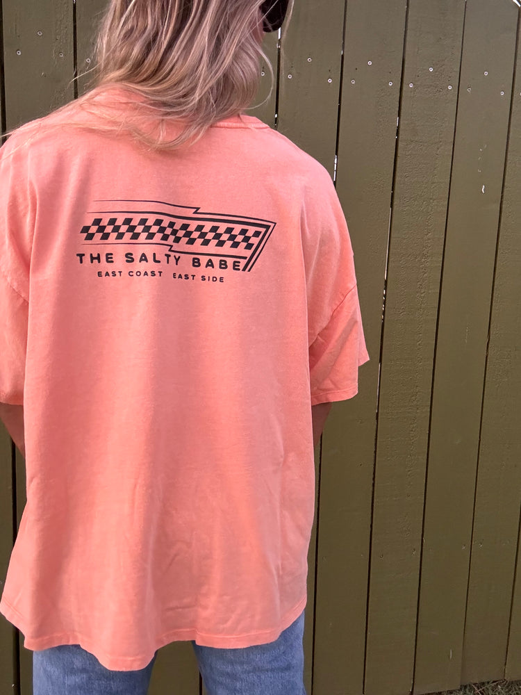 East Coast, East Side oversized tee-Creamsicle