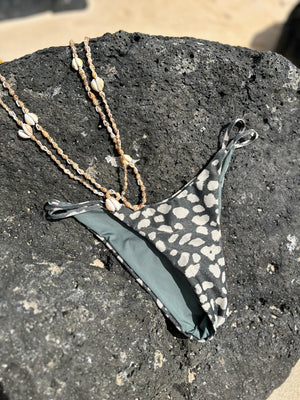 Daya double strap bikini bottom-Jungle Safari Shimmer
