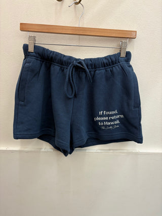 If Found Return To Hawaii Shorts - Indigo