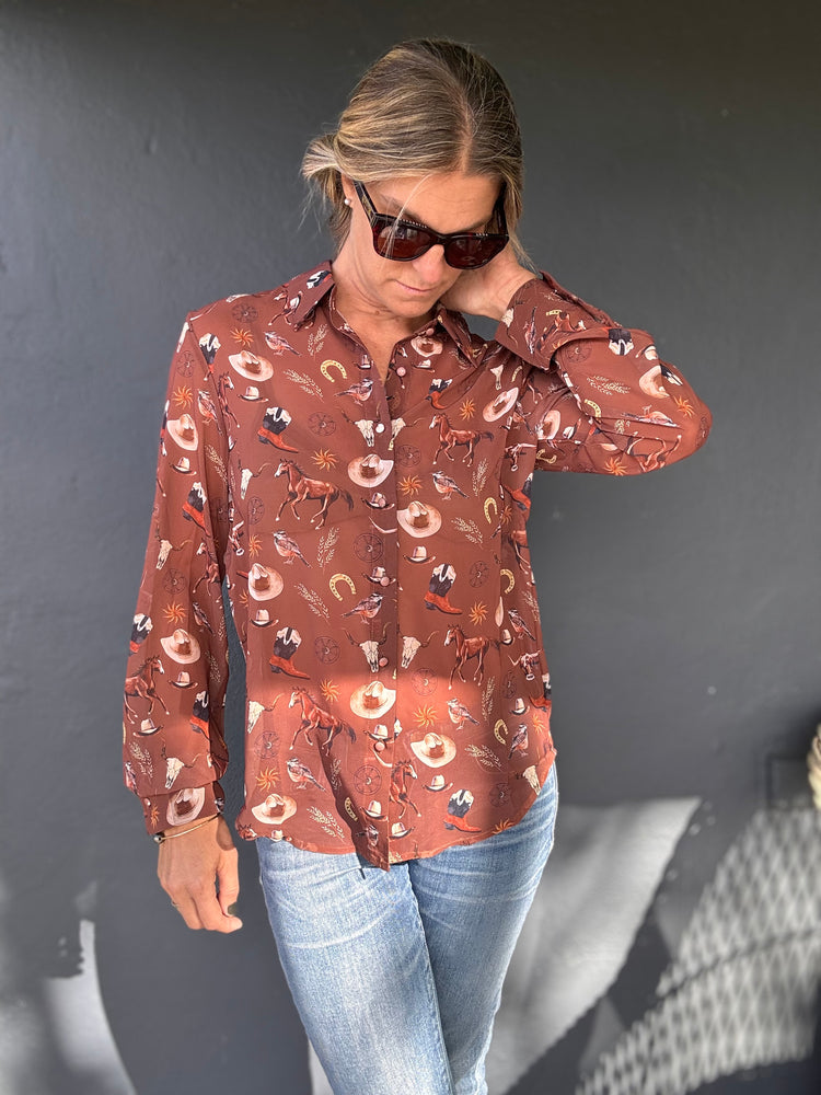 Russet Western Long Sleeve Shirt