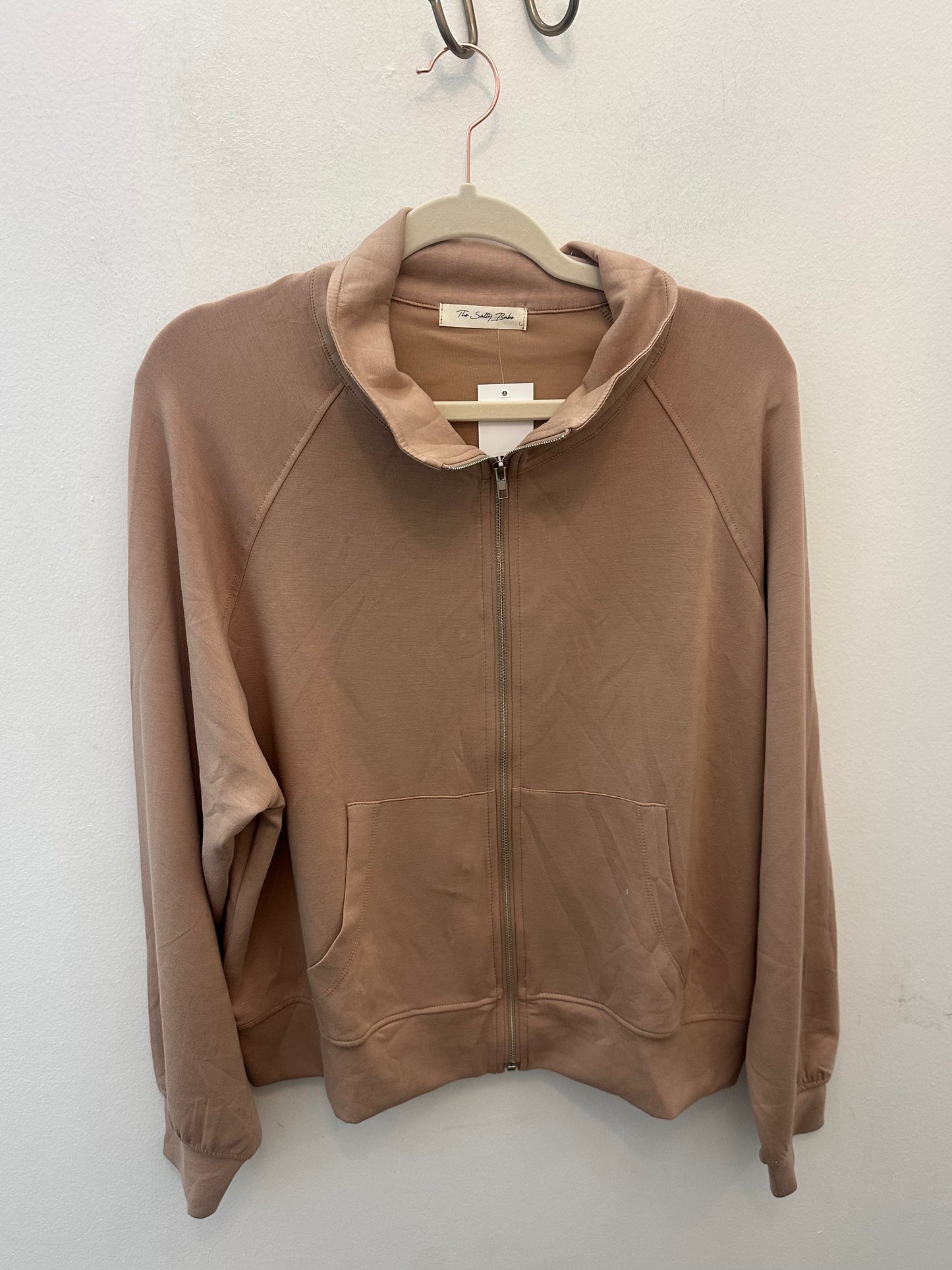 Brown Zip-Up Sweater