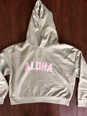 College of Aloha washed Sunday hoodie-Sage